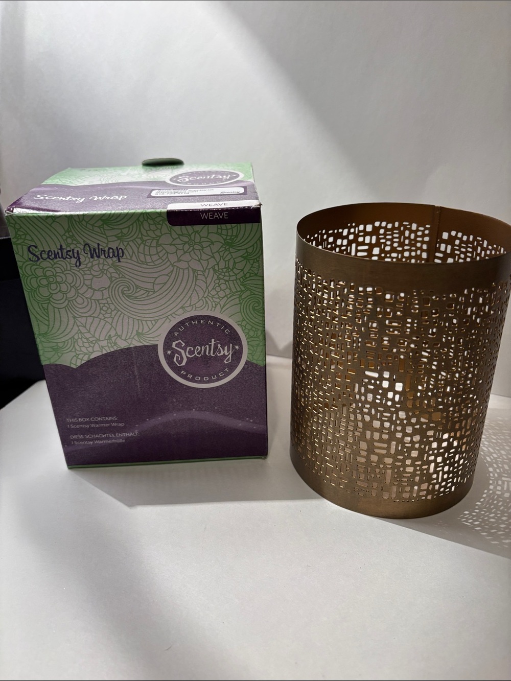 Scentsy Gold Weave Metal Lantern Wrap